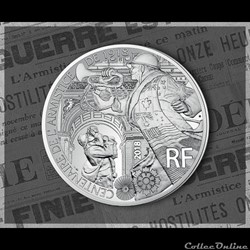 10 euro centenaire de l'armistice 1918