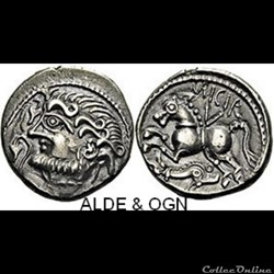 Drachme à la légende CRICIRV des Suessions DT 552 Var