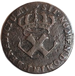 9 Deniers des Colonies Françoises - Acadie, Canada, Louisiane - Louis XV (1715 - 74) - 1722 - H