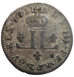 XXX deniers aux 2L couronnés dits mousquetaire - Louis XIV (1643 - 1715) - 1711 - Lyon