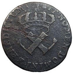 9 Deniers des Colonies Françoises - Acadie, Canada, Louisiane - Louis XV (1715 - 74) - 1721 - H