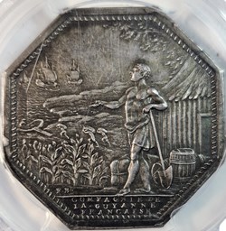 Guyane - Jeton - Agriculture et Comerce - Louis XVI (1774 - 92) - ND - Corne - Lecompte Plate Coin