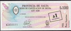 Salta 1 Austral / $a 1000