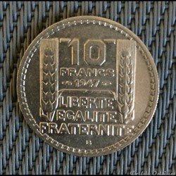10 francs 1947 B Turin grosse tête