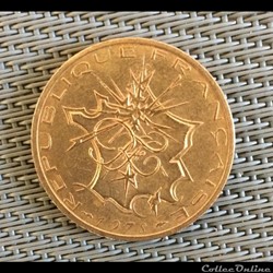 10 francs 1978 (type B tranche lisible 10 francs en haut)