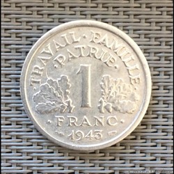 1 franc 1943 Bazor légère