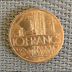10 francs 1978 (type A tranche lisible france en haut)