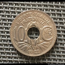 10 centimes 1922 éclair