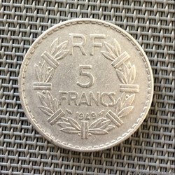 5 francs 1949 Lavrillier (9 fermé)