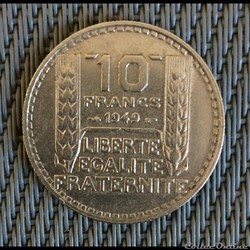 10 francs 1949 Turin petite tête