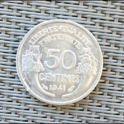 50 centimes 1941 légère