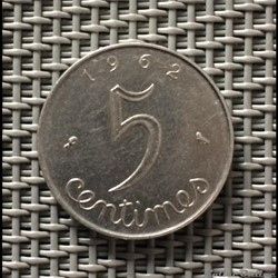 5 centimes 1962 épi