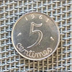 5 centimes 1961 épi