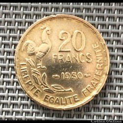 20 francs 1950 3 plumes