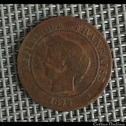 5 centimes 1872 cérès lettre non identifiée