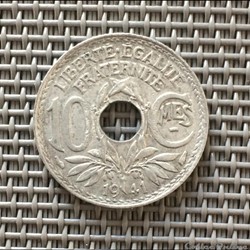 10 centimes 1941 souligné sans point
