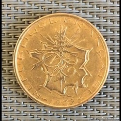 10 francs 1975 (type A tranche lisible france en haut)