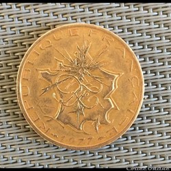 10 francs 1977 (type A tranche lisible france en haut)