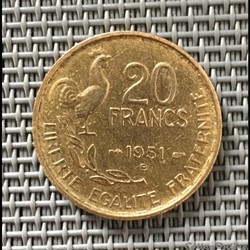 20 francs 1951 B