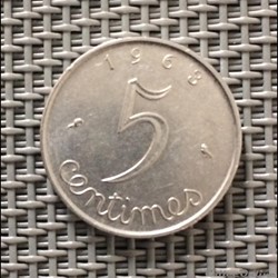 5 centimes 1963 épi