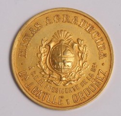 Gold Medal José Batlle Y Ordóñez Uruguayan President
