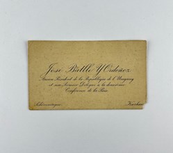 Business card of José Batlle y Ordóñez 1907 Netherlands