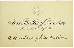 Two Business Cards José Batlle Y Ordóñez