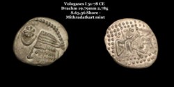 [S.65.36] Drachme Vologases I
