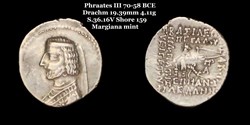 [S.36.16v] Drachme Phraates III