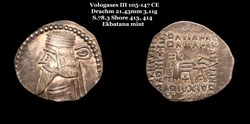 [S.78.3] Drachme Vologase III