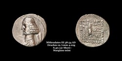 [S.40.13v] Drachme Mithridates III
