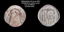 [S.27.5v] Drachme Mithradates II