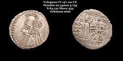 [S.84.132] Drachme Vologases IV