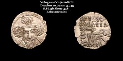 [S.86.3b] Drachme Vologases V