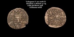 [S.86.3b] Drachme Vologases V
