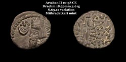 [S.63.12v] Drachme Artaban II
