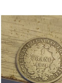1 franc Cérès, Troisième République, grand A 1871 1871