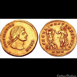 Constance II - multiple de 2 solidi "inédit" - SECVRITAS PERPETVAE