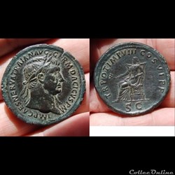 Trajan - sesterce - légende de revers "inédite"