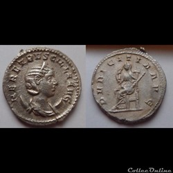 Herennia Etruscilla - antoninien - PVDICITIA