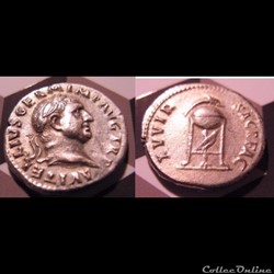 Vitellius - denier - XV VIR SACR FAC