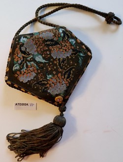 ATD2024.87 Petit sac minaudière en cuir imprimé de fleurs