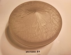 BPATD2023.60 Boite à poudre Viard en verre transparent à motif végétal