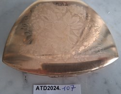 ATD2024.107 Poudrier en « trapèze » arrondi et fleuri Elgin American