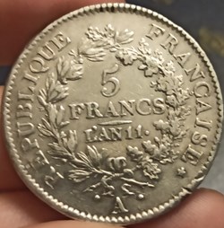 5 Francs Union et Force AN 11A