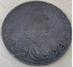 Louis XV Écu Vertugadin 1716W