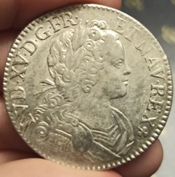 Louis XV Écu Navarre 1718A