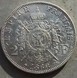 2 Francs Napoléon III laurée 1866A