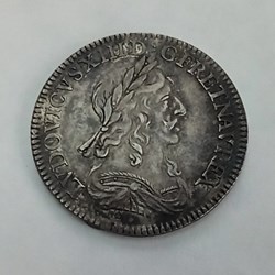 Louis XIII 1/4 Ecu 2ème poinçon Warin