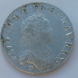 Louis XV 1/2 Ecu Vertugadin 1716T